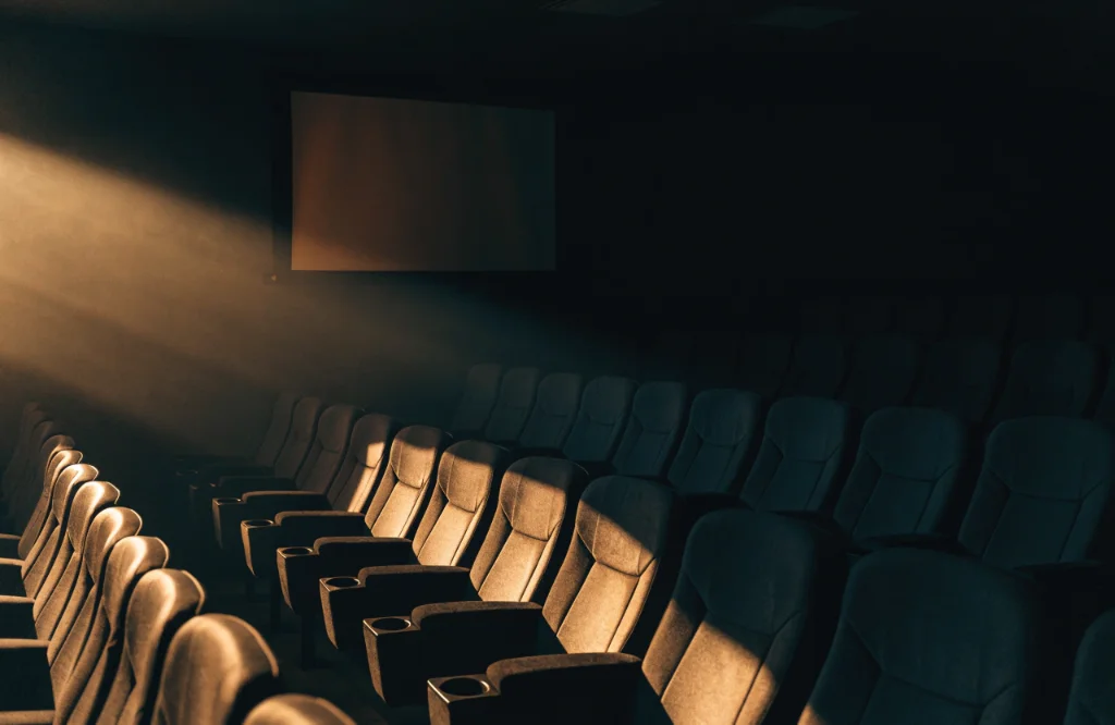 Cinema interior representing culture and entertainment coverage